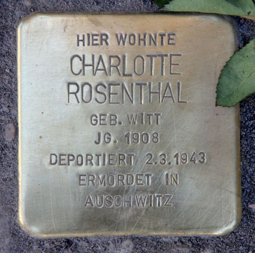 Stolpersteine Thomasiusstrae 26 #3