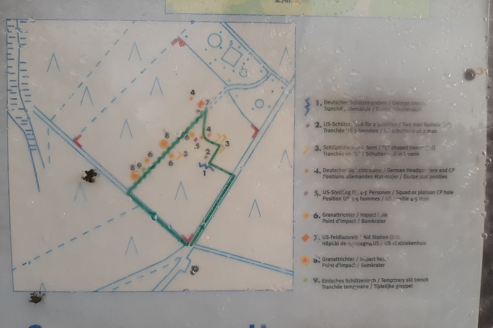 Memorial Site Hasselpath Position 8. Impact hole #4