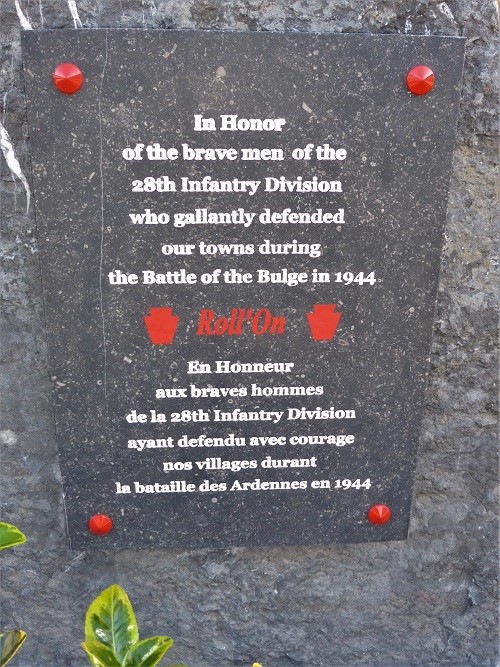 Commemorative Stone 28th Infantry Division Neufchteau #3