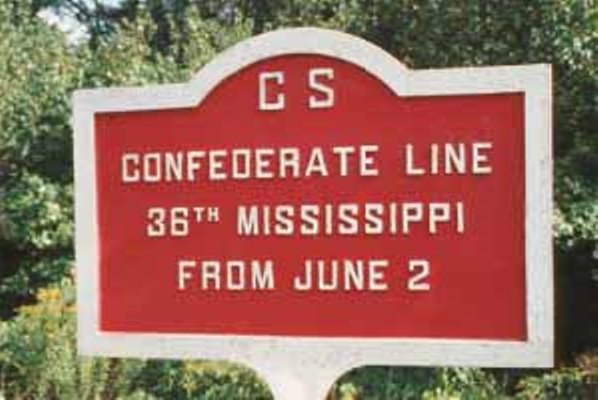 Position Marker 36th Mississippi Infantry (Confederates) #1