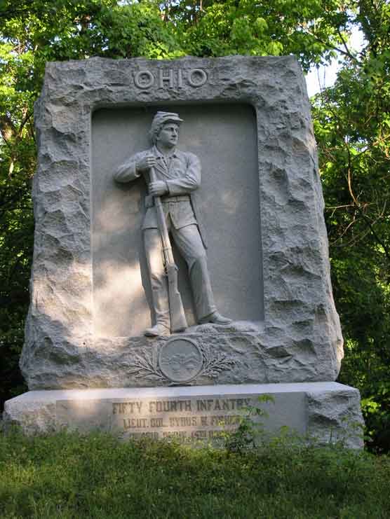 Monument 54th Ohio Infantry (Union) #1