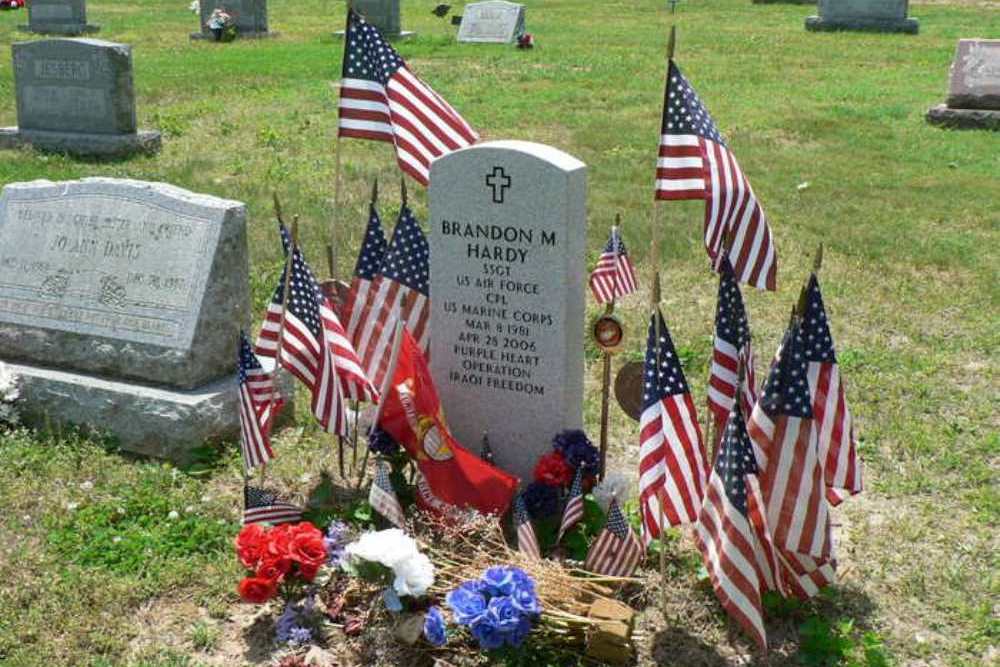 Amerikaans Oorlogsgraf Calvary Monument Bible Church Cemetery