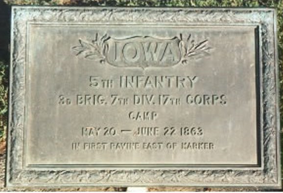 Positie-aanduiding Kamp 5th Iowa Infantry (Union) #1