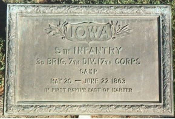 Position Marker Camp Site 5th Iowa Infantry (Union) #1