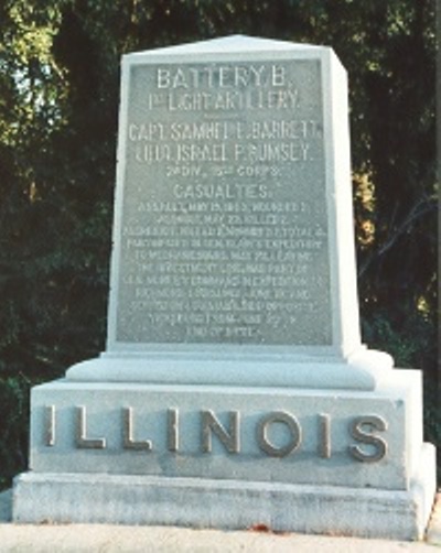 1st Illinois Light Artillery, Battery B (Union) Monument #1