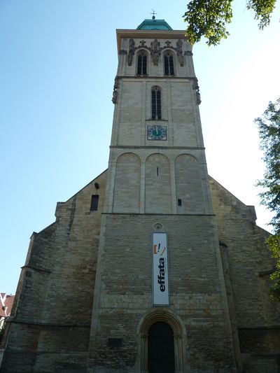 Gedenkteken Verwoesting en Wederopbouw Martinikirche Münster #2