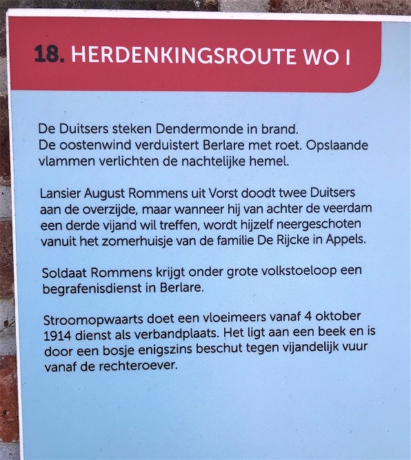 Memorial Route 100 years Great War - Information Board 18 #3