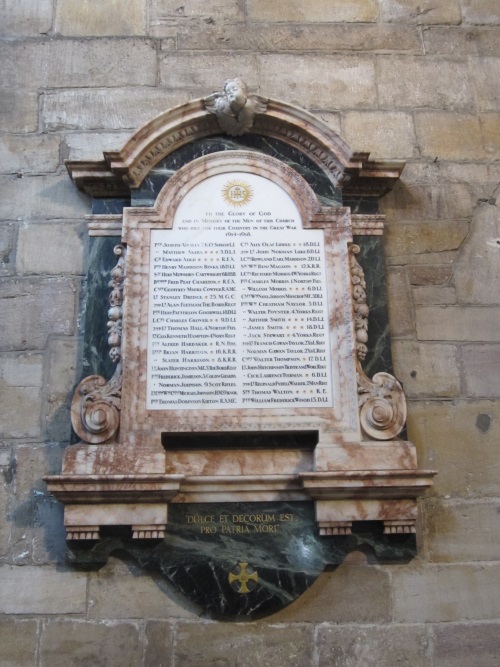 War Memorial St Cuthberts Church Darlington