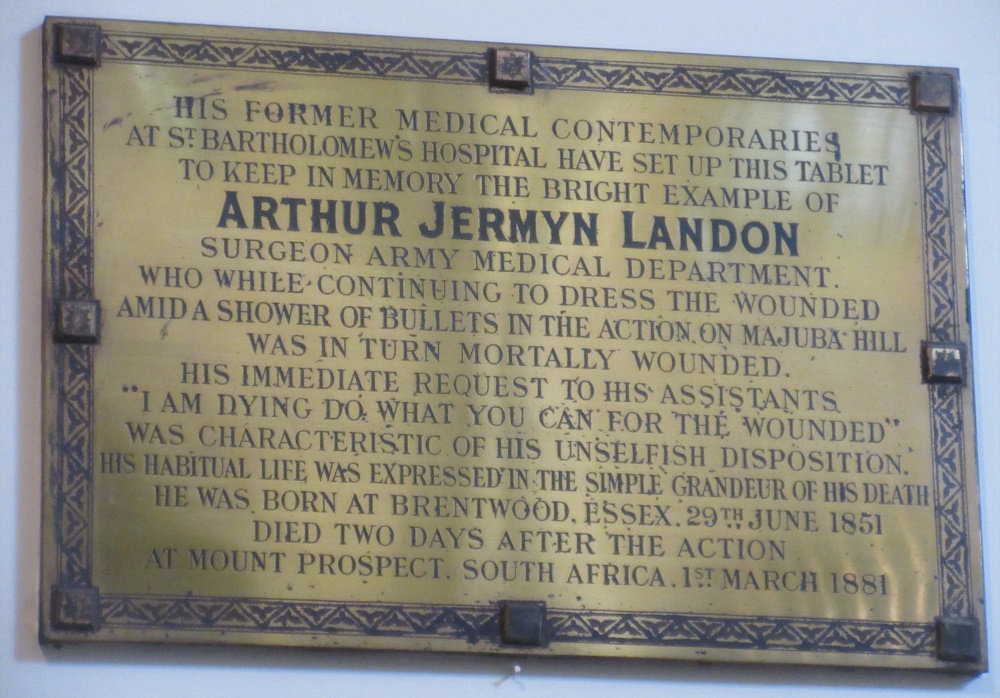 Gedenkteken Surgeon Arthur Jermyn Landon #1