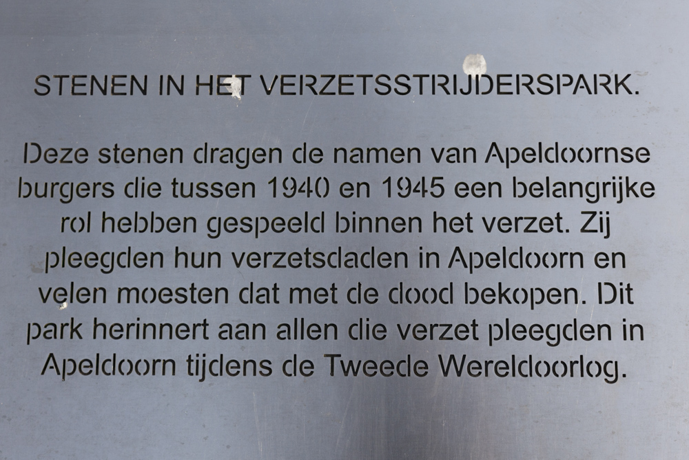 Monument 'Stenen in het verzetsstrijderspark' #2