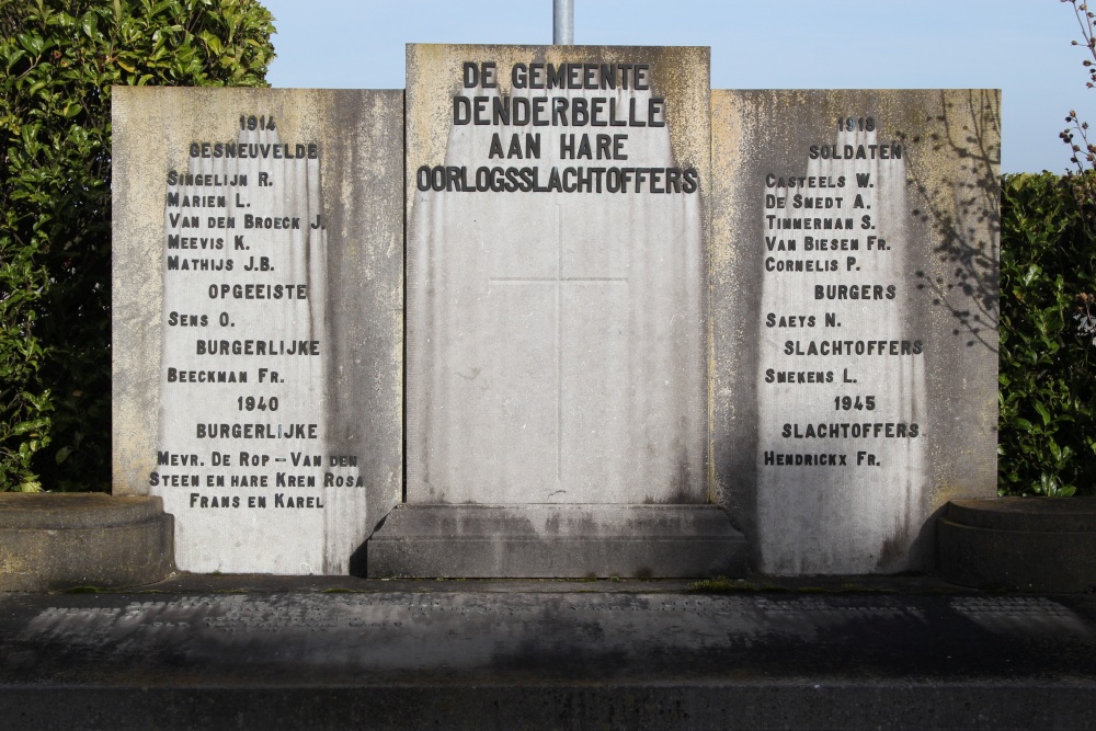 Oorlogsmonument Begraafplaats Denderbelle #2