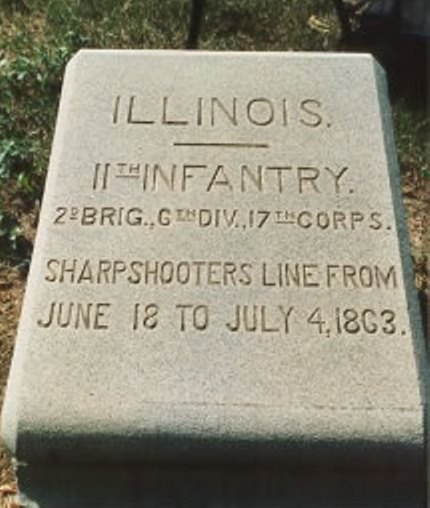 Positie-aanduiding Scherpschutterslinie 11th Illinois Infantry (Union) #1