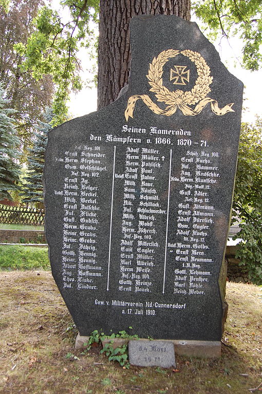 Monument Oorlogen van 1866 en 1870-1871 Niedercunnersdorf