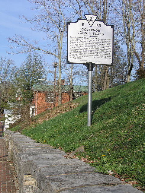 Historical Marker John B. Floyd #1