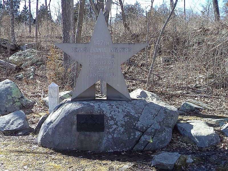 Locatie-aanduiding 147th Pennsylvania Volunteer Infantry Regiment