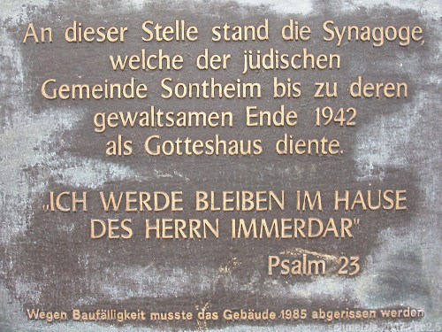 Monument Synagoge Sontheim #2