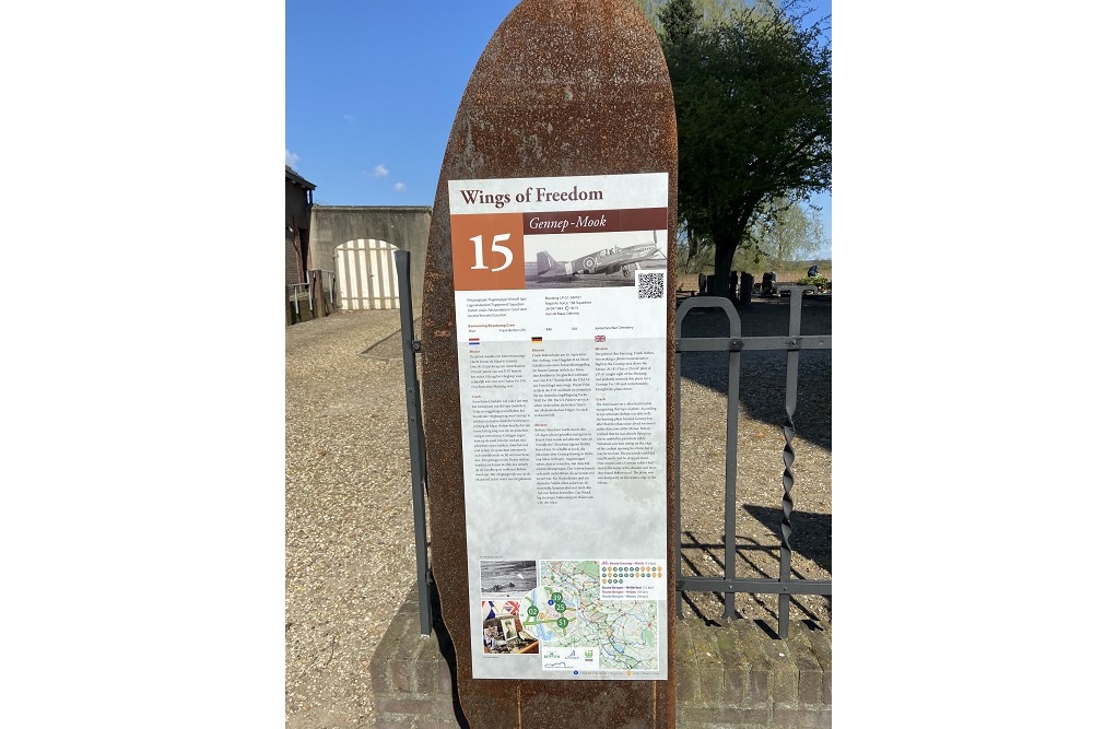 Cycle Route Wings of Freedom: Crash Site Mustang I, P-51 AM101 #1