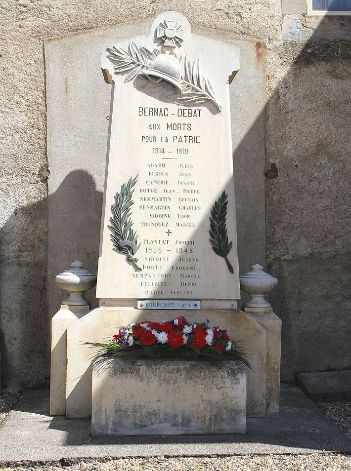 Oorlogsmonument Bernac-Debat