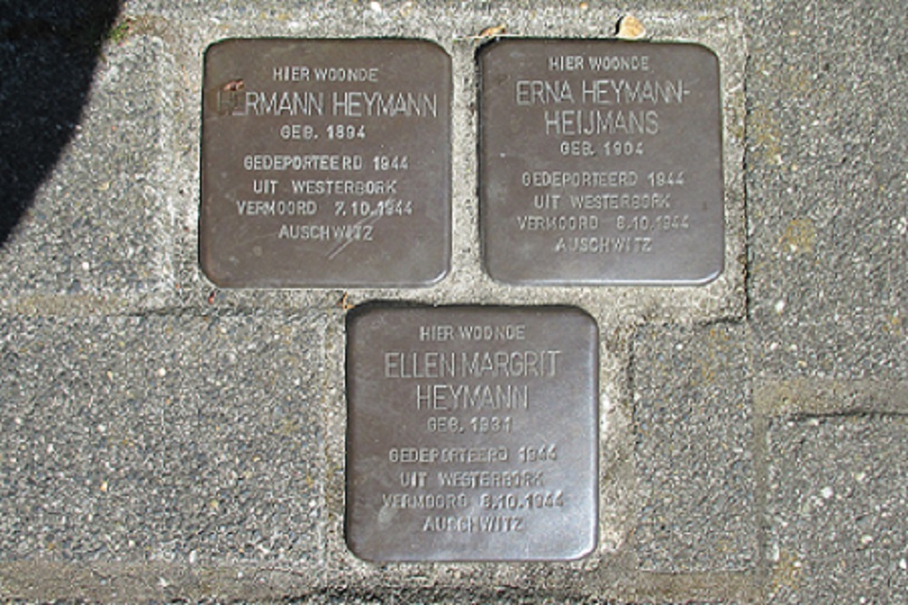 Stolpersteine Plataanweg 45 (nu Pelikaanstraat 136)