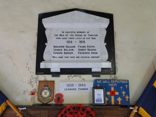 War Memorial St. Mary Church Troston #2