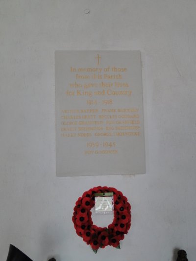 War Memorial Syleham Church