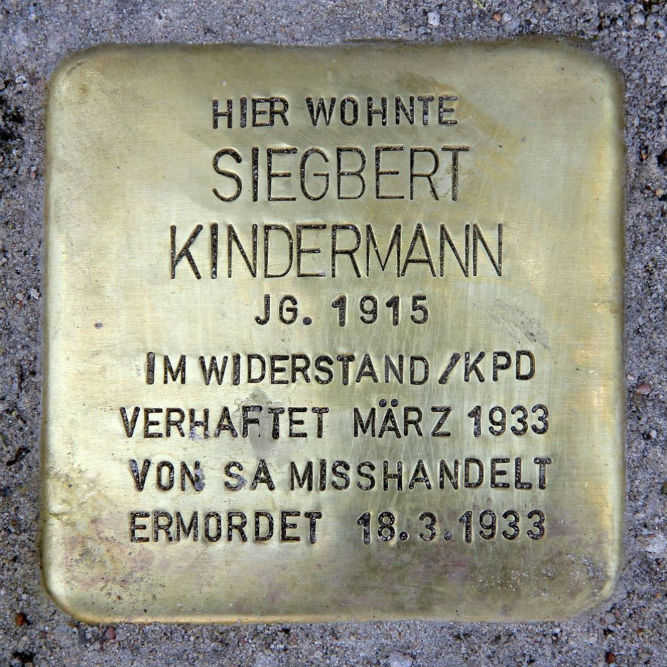 Stolperstein Sredzkistrae 8