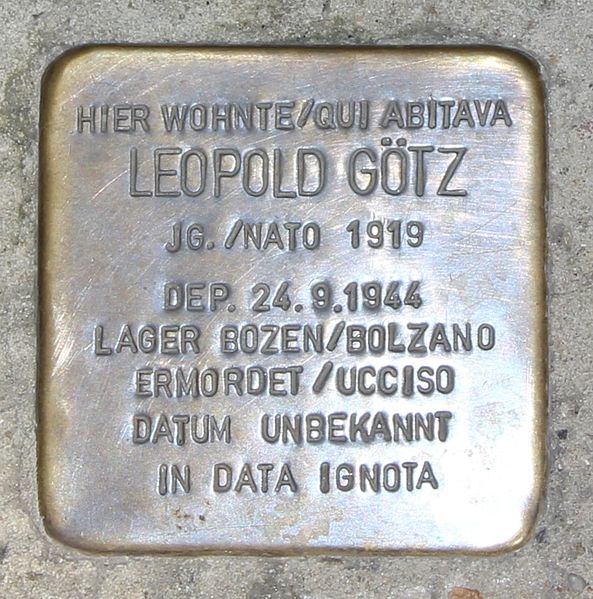 Stolpersteine Via Mainardo 15 #2