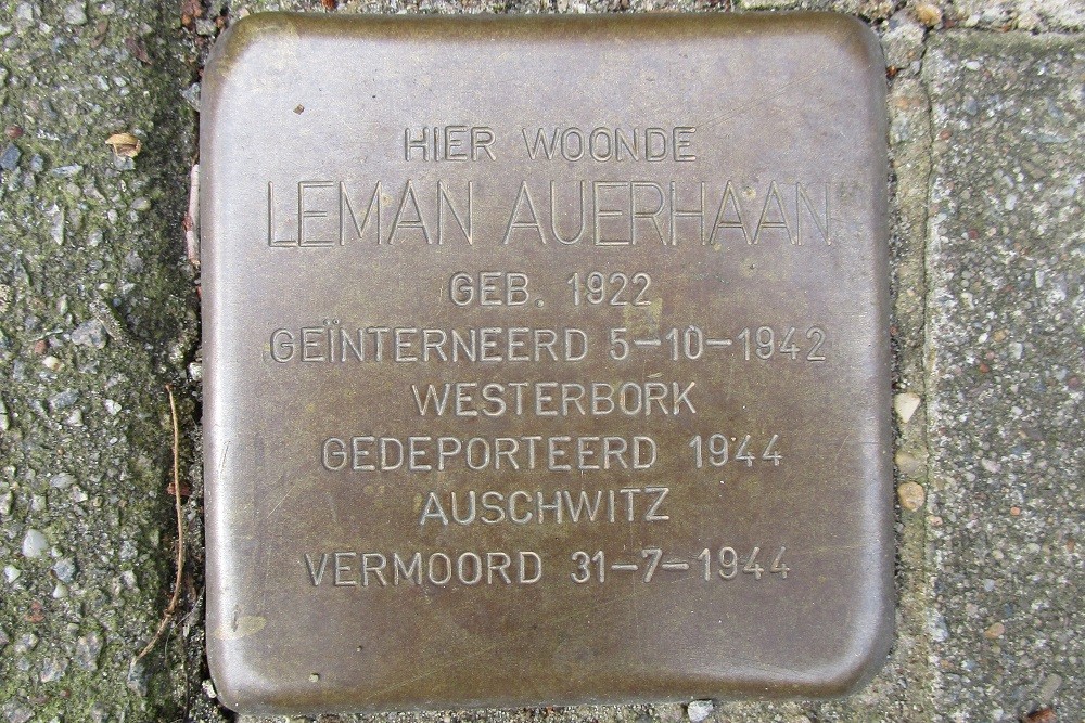 Stolperstein Korte Meerhuizenstraat 6