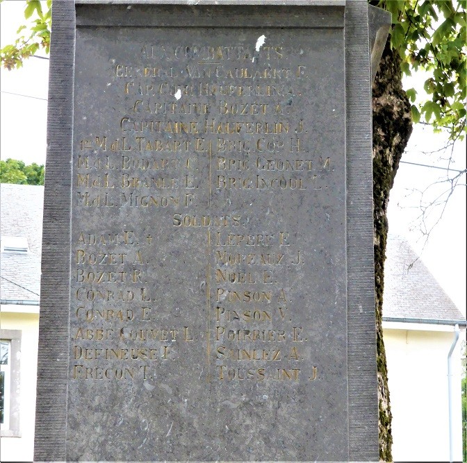 War Memorial SainteMarieChevigny SainteMarieChevigny