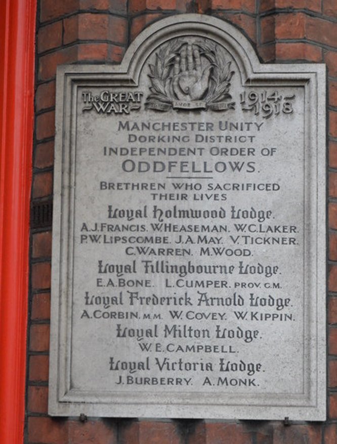 Monument Eerste Wereldoorlog Independent Order of Oddfellows #1
