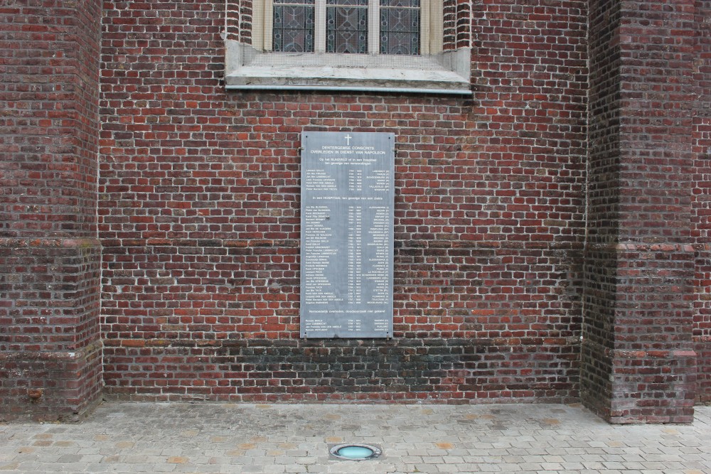 Commemorative Plate Fallen Soldiers of the Napoleon's Army Dentergem