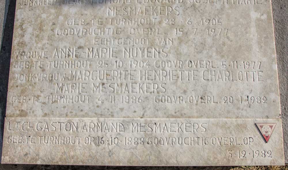 Grave Honorary Lieutenant Colonel Mesmaekers #3