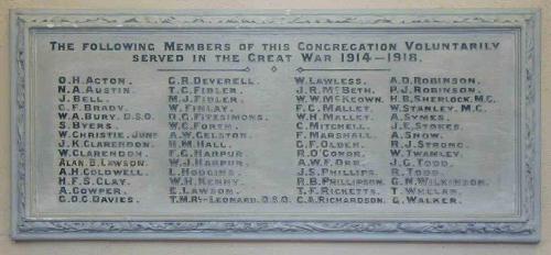 Roll of Honour St. Paul’s Church of Ireland #3