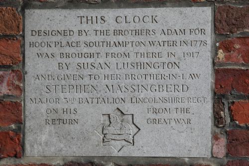 Commemorative Clock Gunby Clock Tower #1