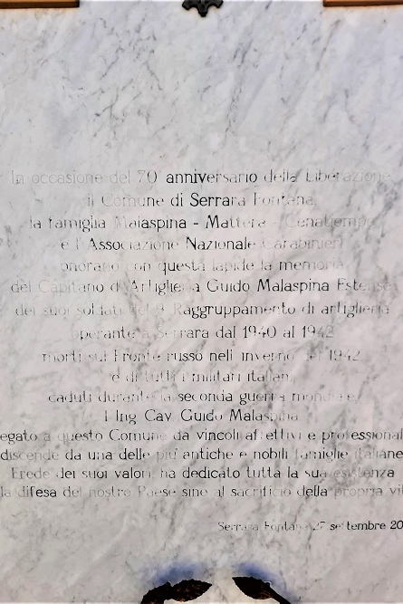 Gedenkteken artilleriekapitein Guido Malaspina Estense #3