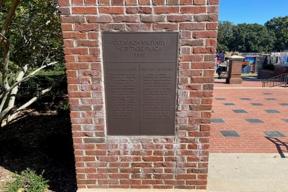 Monument Clemson Militaire Geschiedenis Plein #2