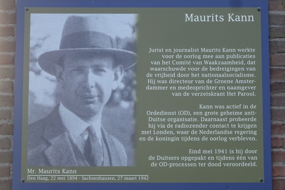 Herdenkingsborden Slotermeer Maurits Kannstraat