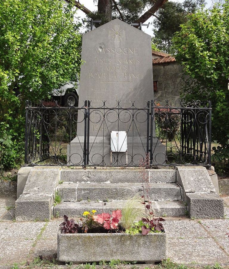 Monument Eerste Wereldoorlog Vassogne #1