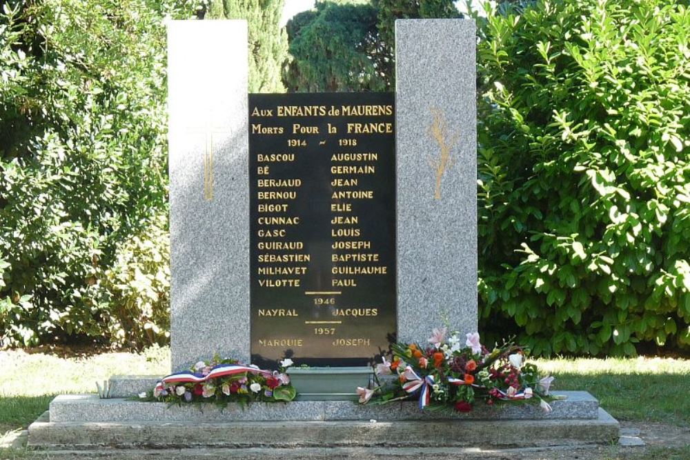 Oorlogsmonument Maurens