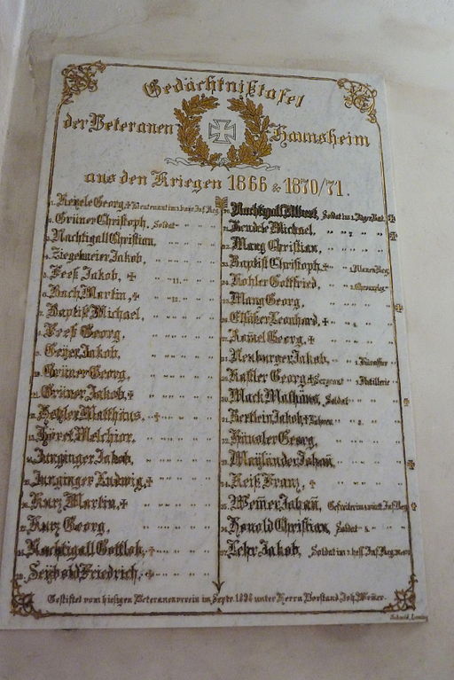 Memorial Veterans 1866 and 1870-1871 Hl. Dreifaltigkeit Church #1