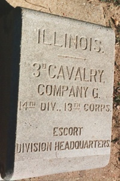 Position Marker 3rd Illinois Cavalry, Company G (Union) #1