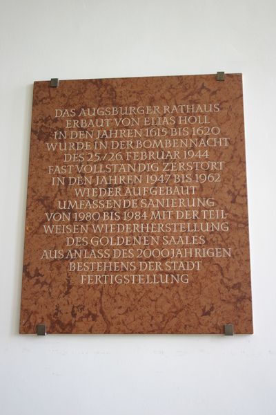 Memorials Reconstruction Town Hall Augsburg #1