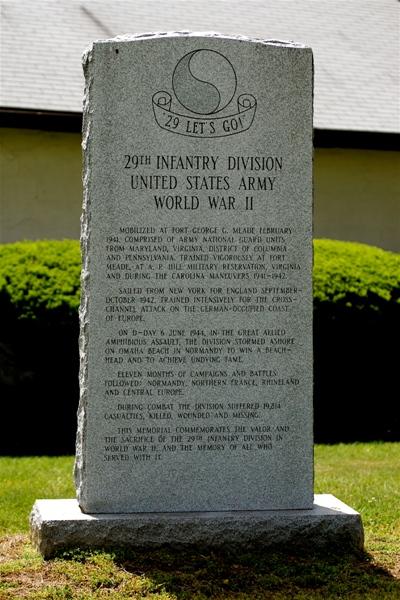 Memorial 29th Infantry Division #1