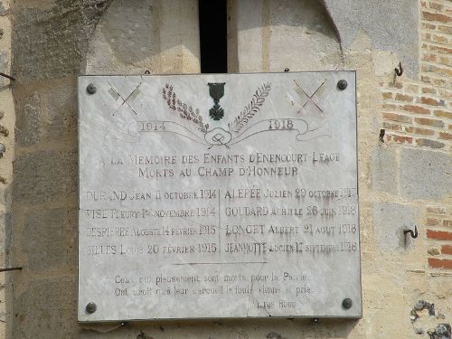 Oorlogsmonument nencourt-Lage