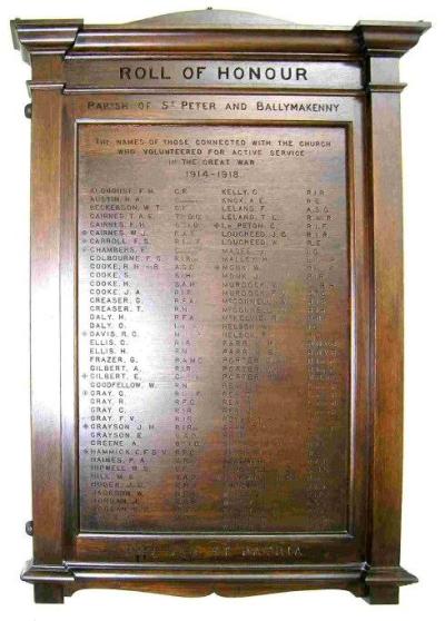 Roll of Honour St. Peter's Church #1