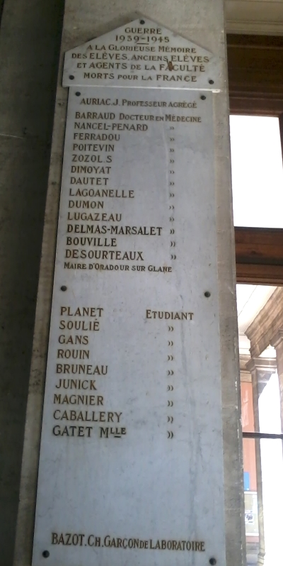 World War II Memorial Faculté de Médecine #1