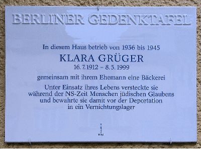 Plaque Klara Grüger #1