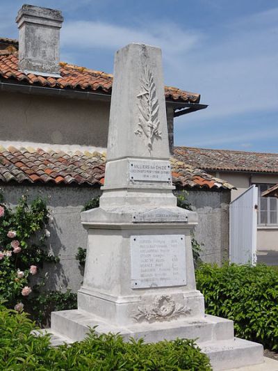 Oorlogsmonument Villiers-sur-Chiz