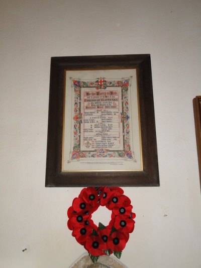 Roll of Honour Clippesby Church #1