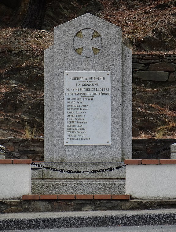 Monument Eerste Wereldoorlog Saint-Michel-de-Llotes
